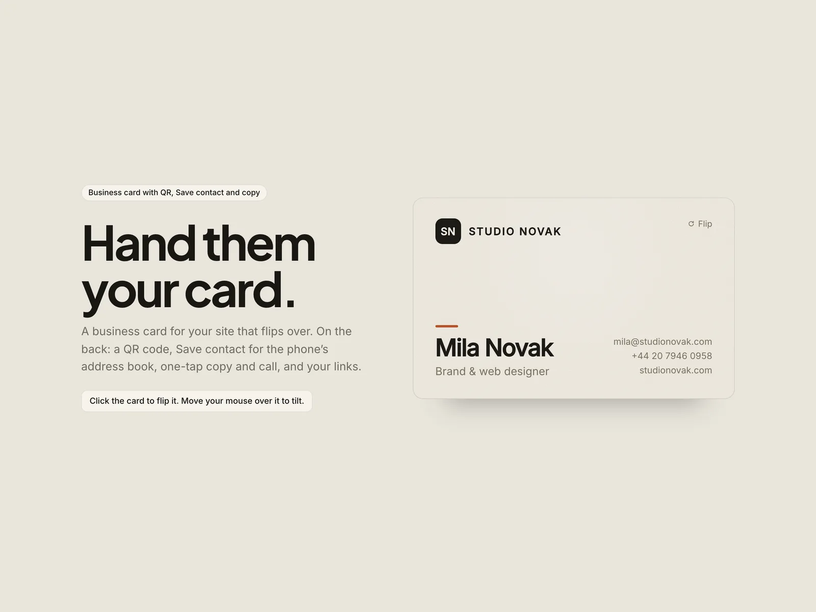 Calling Card preview 1