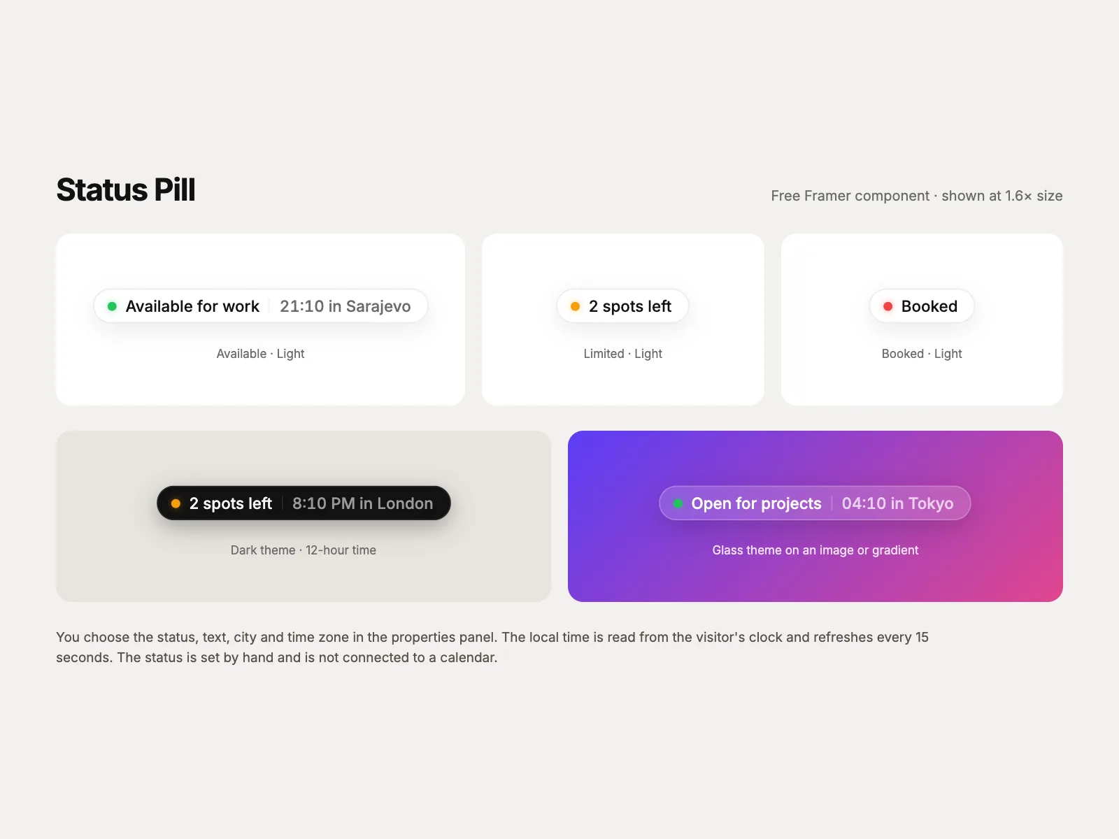 Status Pill preview 2