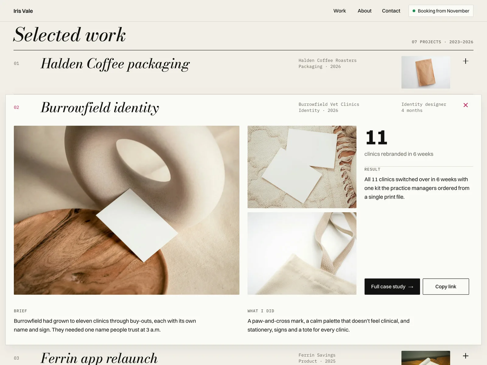 Tearsheet preview 2